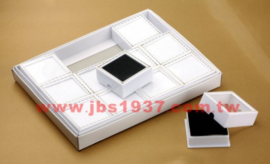 開店銷售小物-陳列用裸石盒-塑膠白裸石盒 - 大