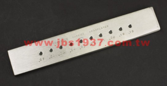 鍛造鐵鎚鉆具-貴金屬鎢鋼拉線板-台製蜂牌 0.18 ~ 0.27 mm 10孔鎢鋼拉線板