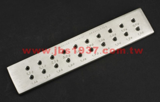 鍛造鐵鎚鉆具-貴金屬鎢鋼拉線板-台製蜂牌 1.20 ~ 2.20 mm 20孔鎢鋼拉線板