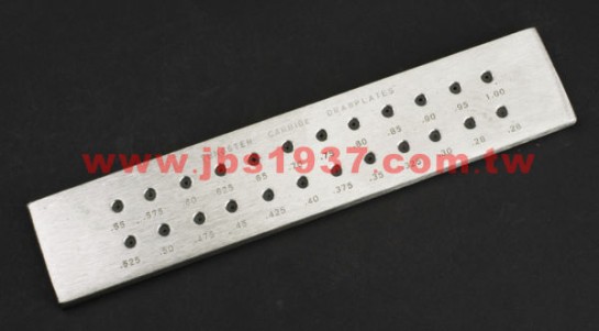 鍛造鐵鎚鉆具-貴金屬鎢鋼拉線板-台製蜂牌 0.26 ~ 1.00 mm 24孔鎢鋼拉線板