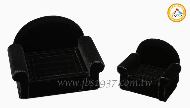 展示陳列道具-黑色系列-小型展示配件-黑-沙發戒指台（大、小）