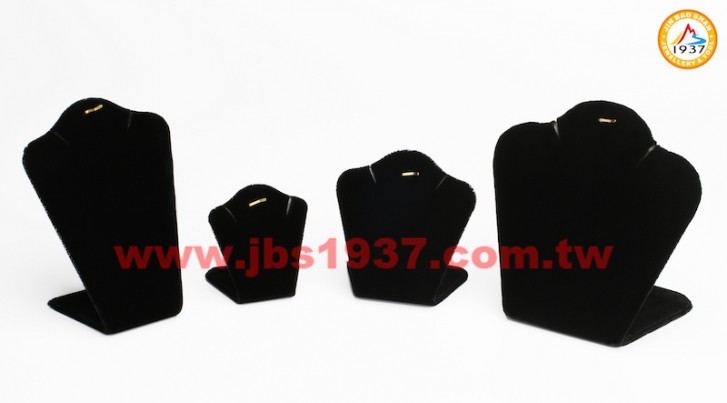 展示陳列道具-黑色系列-小型展示配件-黑-人形項鏈台（大、中、小、長頸）