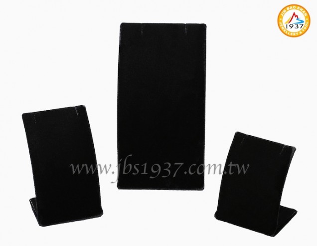 展示陳列道具-黑色系列-小型展示配件-黑-口袋型項鏈台（大、中、小）