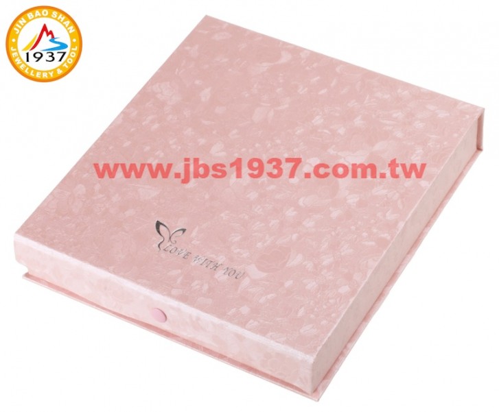 飾品紙盒系列-彩蝶系列-粉紅彩蝶- 套鍊盒