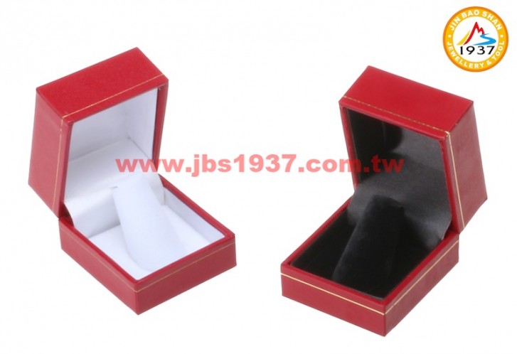 珠寶包裝錦盒-經典復古紅皮盒系列-復古紅皮- 戒指盒（柱形）