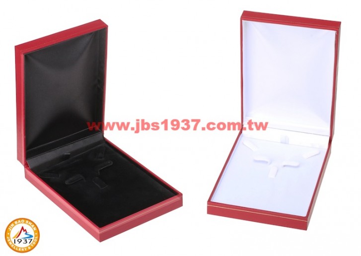 珠寶包裝錦盒-經典復古紅皮盒系列-復古紅皮- 小套鍊盒（5勾）