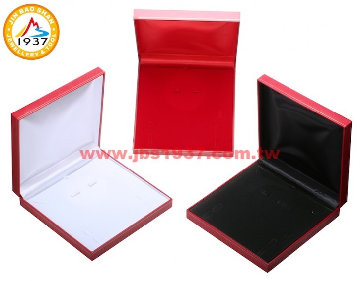 珠寶包裝錦盒-經典復古紅皮盒系列-復古紅皮- 大套鍊盒（5勾）