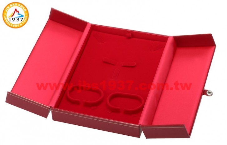 珠寶包裝錦盒-經典復古紅皮盒系列-復古紅皮- 大套鍊盒（雙開型）
