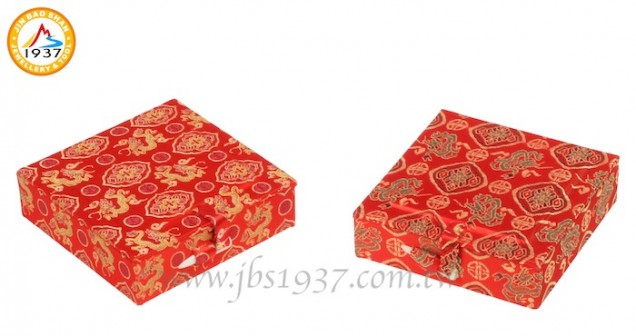 珠寶包裝錦盒-古玩收藏盒系列-紅底-中國風錦盒- 手鐲盒（低）