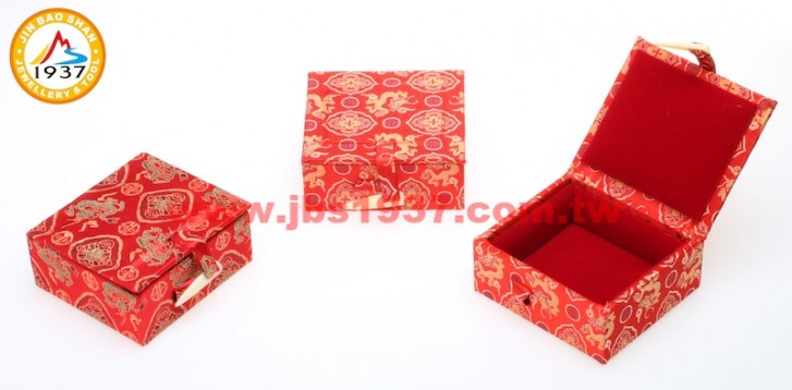 珠寶包裝錦盒-古玩收藏盒系列-紅底-中國風錦盒- 內空盒