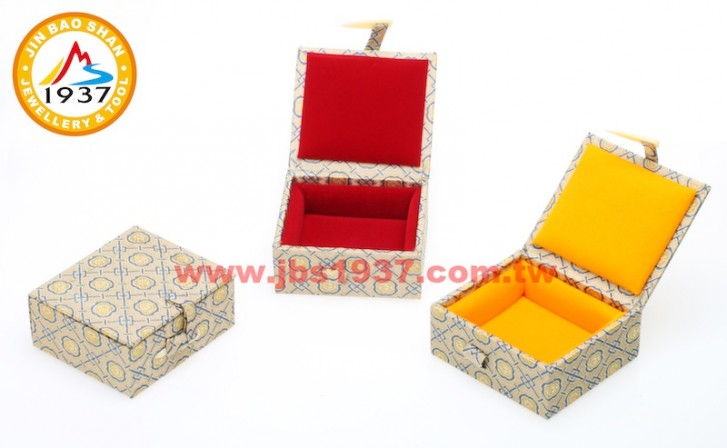 珠寶包裝錦盒-古玩收藏盒系列-藍綠-中國風錦盒- 內空盒