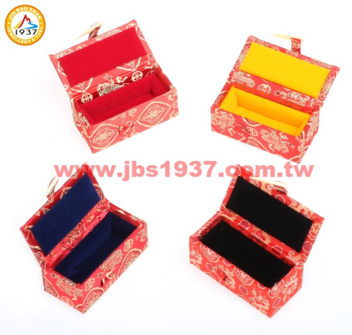 珠寶包裝錦盒-古玩收藏盒系列-紅底-中國風錦盒- 單章盒（小）
