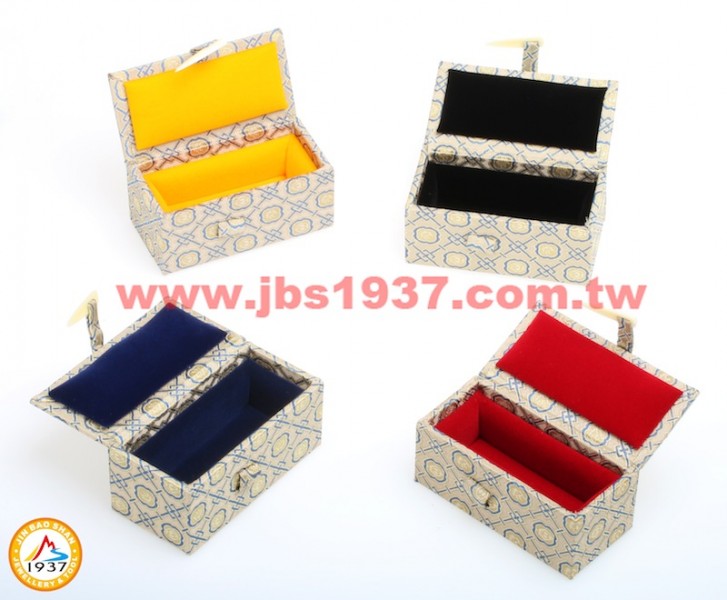 珠寶包裝錦盒-古玩收藏盒系列-藍綠-中國風錦盒- 單章盒（大）