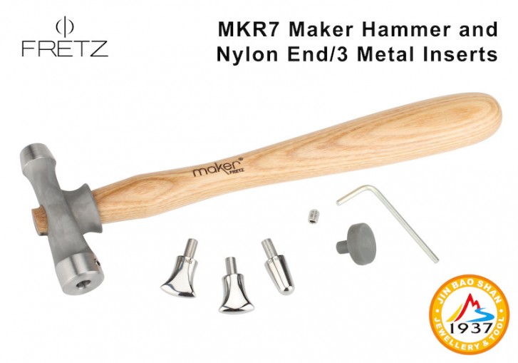 鍛造鐵鎚鉆具-美國 FRETZ 造型鎚-美國Fretz Maker系列 可更換式金屬槌組-007